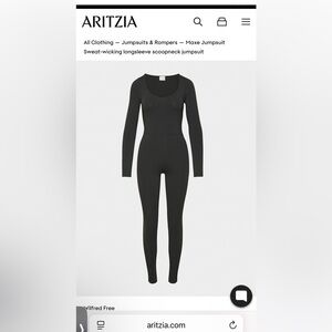Aritzia Wilfred Black Long Sleeve Jumpsuit